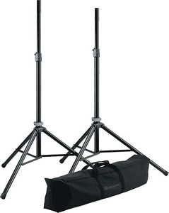 K&M 21449 - Two Speaker Stands w/Carrying Case