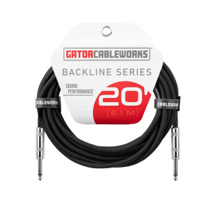 Gator GCWB-INS-20 - 20-20 Foot Strt to Strt Instrument Cable - Backline Series Gator GCWB-INS-20 - 20-20 Foot Strt to Strt Instrument Cable - Backline Series