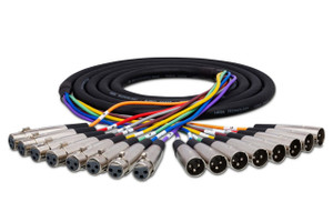 Hosa XLR-807 - 8-Channel XLRF to XLRM Balanced Snake, 7 Meter