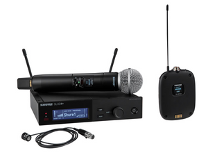 Shure SLXD124+/85M-G57-1-Channel Wireless Combo Handheld and Lavalier Microphone System
