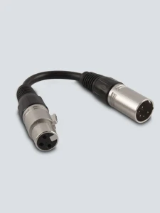 Chauvet DMX3F5M - DMX Cable Adapter - 3-pin Female to 5-pin Male, 6 in