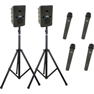 Anchor Audio GG2-COMP4-HHHH - Go Getter 2 Pair, AnchorLink, four wireless handheld microphones, two speaker stands, and one SPEAKON companion speaker cable