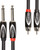 Roland Black Series Interconnect Cable - 3ft Interconnect Cable, Dual RCA-­1/4"