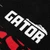 Gator GP-DRUMRUG-BK - Black Drum Rug with Red Gator Skin Trim and Logo - 6.5' X 5.5'