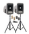 Anchor Audio MegaVox 2 COMP2-HBM - Pair, AnchorLINK, 2 wireless beltpack transmitters with headband microphones,  2 speaker stands, 1 companion speaker cable