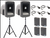 Anchor Audio MegaVox 2 Air X4 - AnchorAIR and AnchorLINK, four wireless belt pack transmitters with lapel microphones and two speaker stands