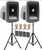 Anchor Audio MegaVox 2 Air X4 - AnchorAIR and AnchorLINK, four wireless belt pack transmitters with headband microphones and two speaker stands
