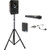 Anchor Audio GG2-System 2-HHBM- AnchorLINK, and one wireless handheld microphone and one wireless belt pack transmitter with headband microphone, and one speaker stand