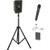 Anchor Audio GG2-System X2-HCM-AnchorAIR and AnchorLINK, one wireless handheld microphone, one wireless belt pack transmitter with collar microphone, and one speaker stand