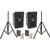 Anchor Audio GG2-AIR X2-HBM - Go Getter 2 Pair, AnchorAIR and AnchorLINK, and two wireless belt pack transmitters with headband microphones, and two speaker stands