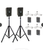 Anchor Audio GG2-AirFlex XR4-CM - Go Getter 2 Pair, AnchorAIR and AnchorLINK, and four wireless belt pack transmitters with collar microphones and two speaker stands