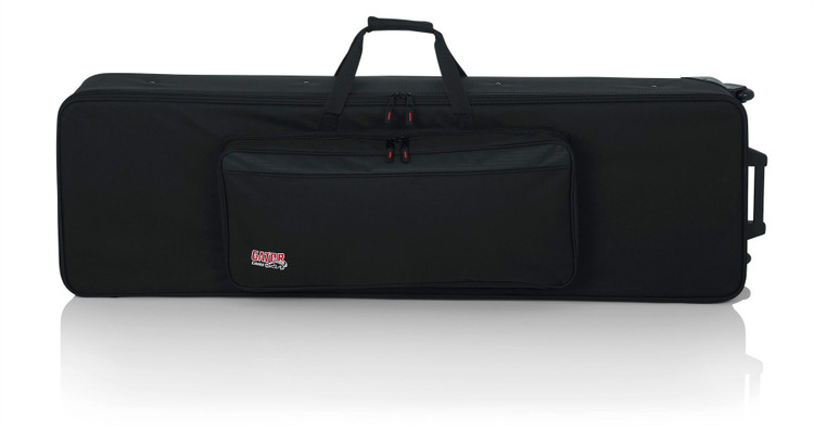 Gator GK-88 Slim - Rigid EPS Foam Lightweight Case with Wheels for 88-Note Keyboards; Reduced Depth