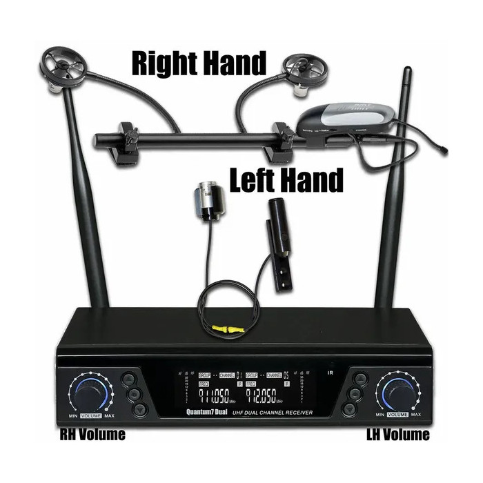AMT Q7-ACCW Complete 3 Mic Wireless Setup for Full Size Accordions