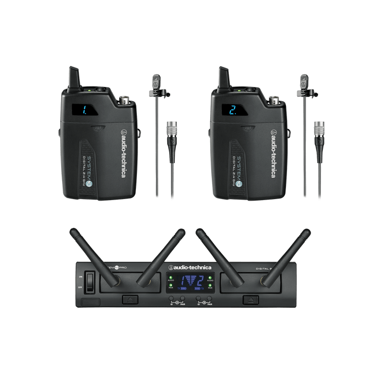 Audio-Technica System 10 PRO Digital Wireless - Dual Rack-Mount Wireless with Lavalier Mic