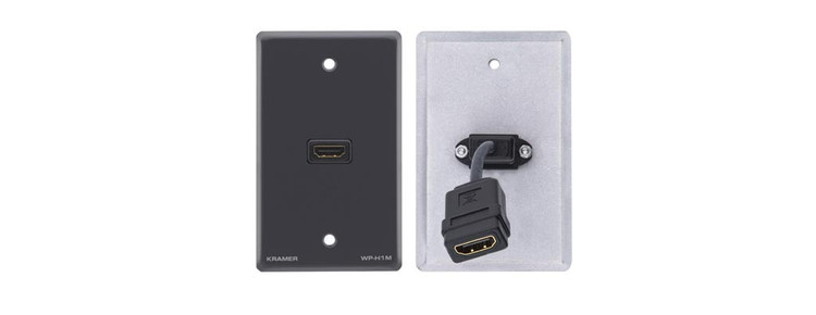 Kramer WP-H1M - Passive Wall Plate for HDMI, Gray