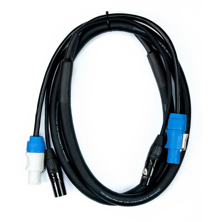 ADJ AC3PPCON6 - 6' 3pin XLR DMX & Locking Power Link Cable