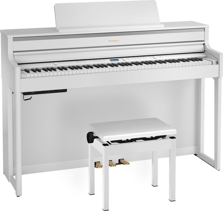 Roland HP-704 - Digital Upright Piano (Satin White)