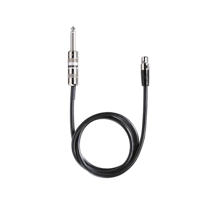 J&P Guitar Cable TA4F 4-Pin Mini XLR To 1/4" For Shure Wireless Transmitters - NEW