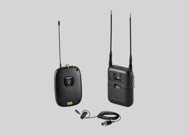 Shure SLXD15/DL4B-G58 Portable Wireless System With SLXD1 Bodypack Transmitter and DL4B Lavalier Microphone