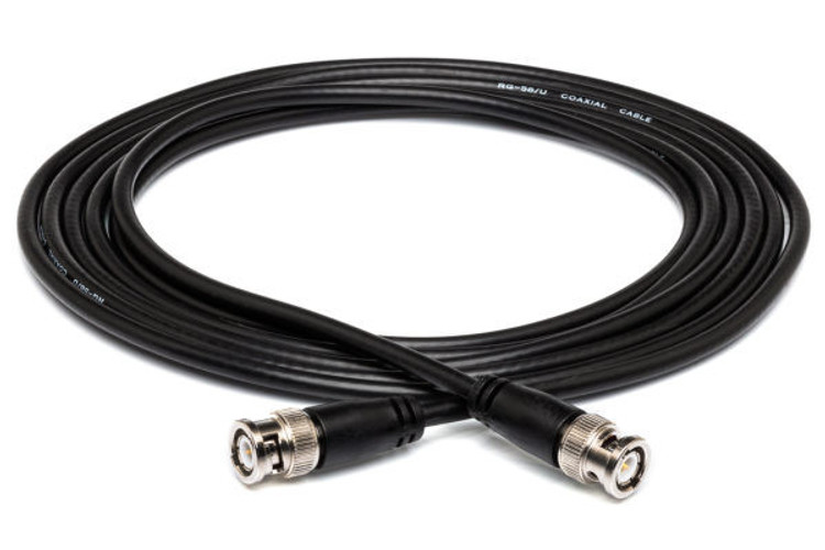 Hosa BNC-58-150- 50-ohm Coaxial Cable, BNC to BNC, 50ft