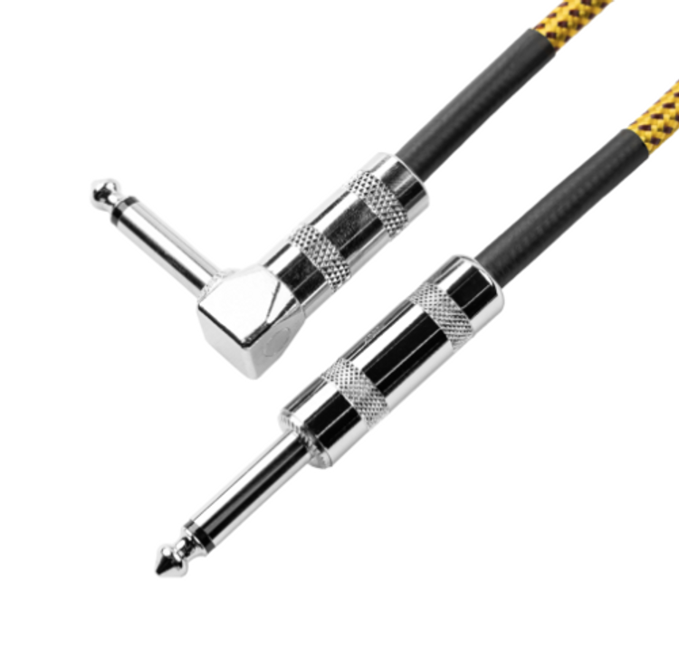 Gator GCWB-INS-20RABRY - Backline Series 20 Foot Straight to Right Angle Braided Instrument Cable