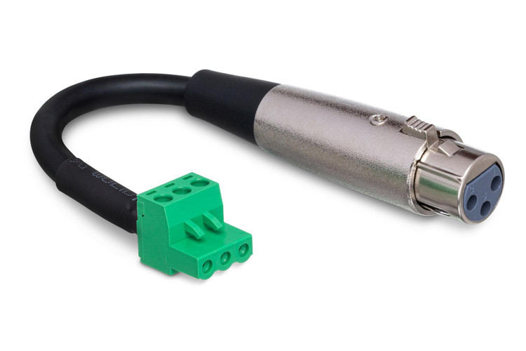 Hosa PHX-206F - Low-voltage Adapter, XLR3F to PHX3F, 6 in