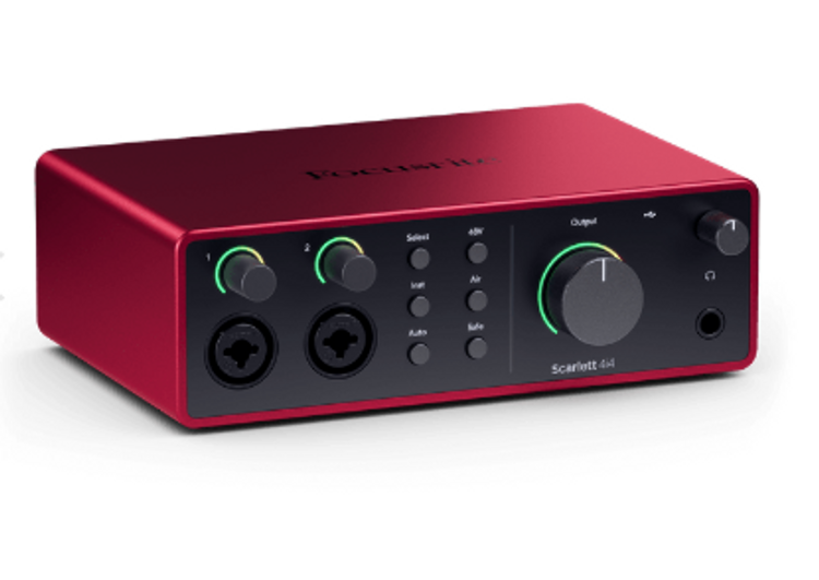 Focusrite Scarlett 4i4 (4th Gen) - 4-In / 4-Out USB Audio Interface