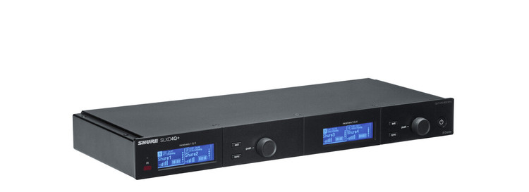 Shure SLXD24QDAN+/B58-G57 - Bundle - Quad Wireless Dante Receiver, 4 Handheld Transmitters