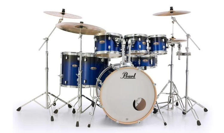 Pearl DMP927SP/C - Decade Maple 7-piece Shell Pack with Snare Drum - Gloss Kobalt Fade Lacquer