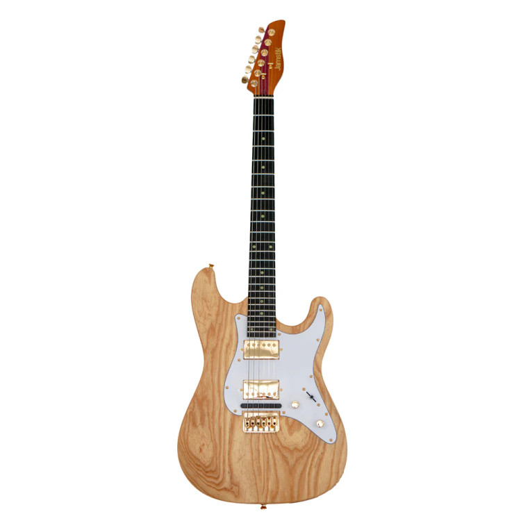 Jamstik Deluxe MIDI Guitar - Natural Wood with White Pick Guard & Hard Shell Case