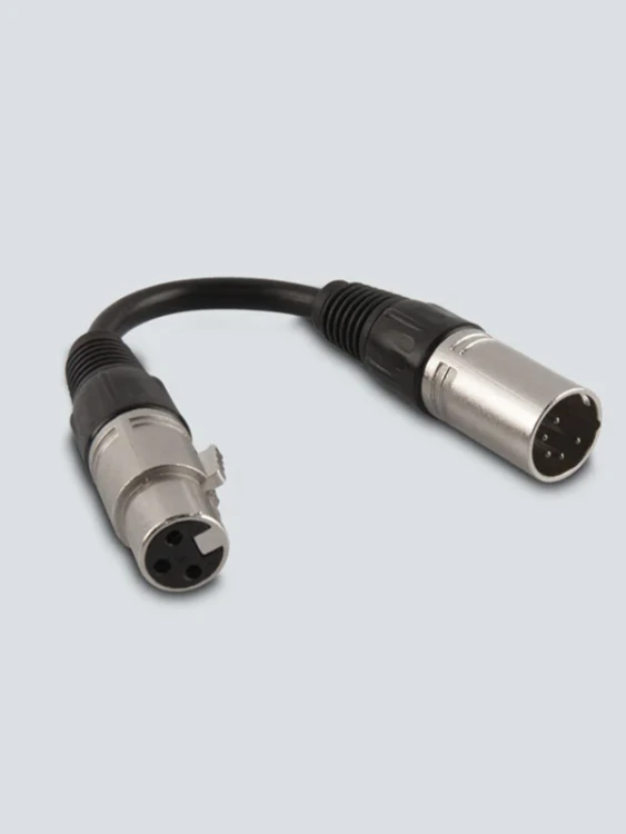 Chauvet DMX3F5M - DMX Cable Adapter - 3-pin Female to 5-pin Male, 6 in