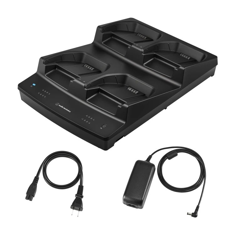 Audio Technica ATW-CHG7AD - D50 4B TX Charger w/Power - Four-Bay Desk Stand Transmitter Station with Power