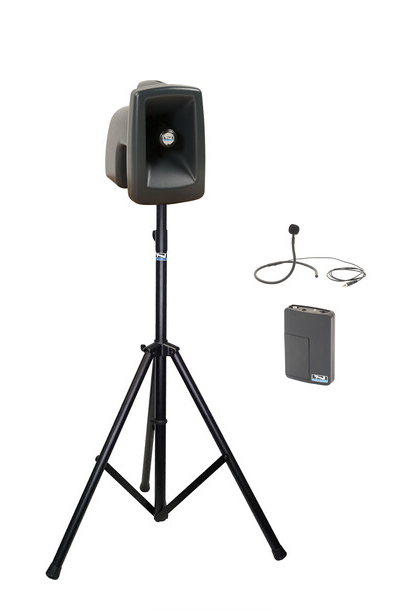 Anchor Audio MegaVox 2 System 1 CM - AnchorLINK, 1 wireless  beltpack transmitter with collar microphone , 1 speaker stand