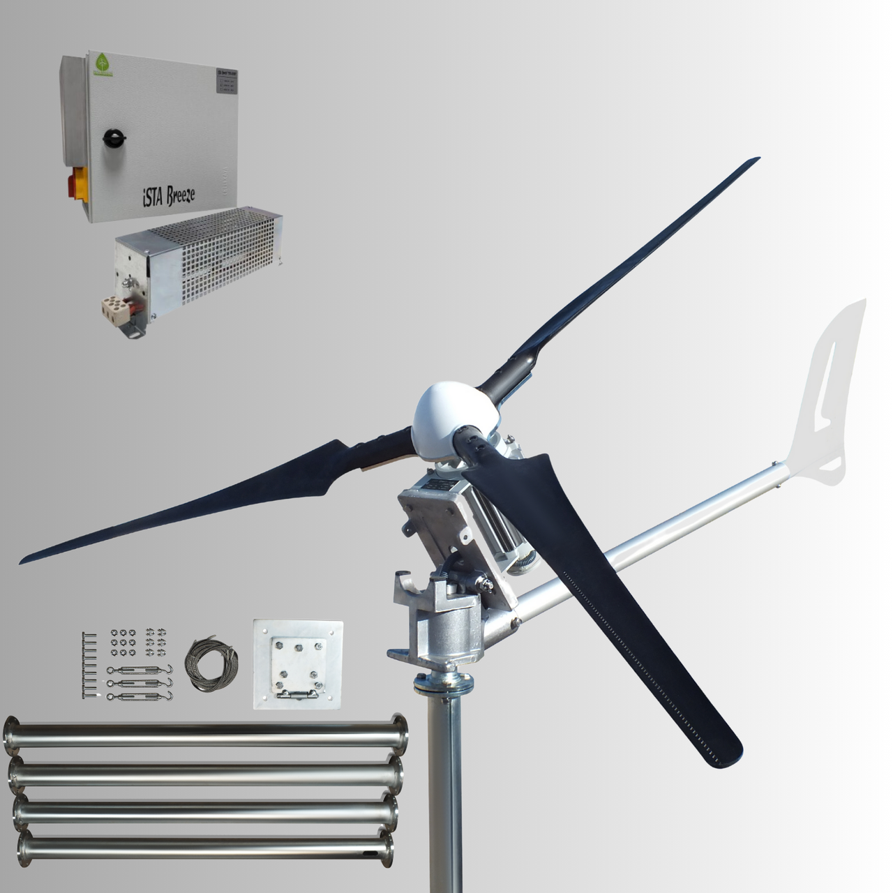 Kit 2000W 24V/48V Windsafe Wind Turbine + Charge Controller (FOR