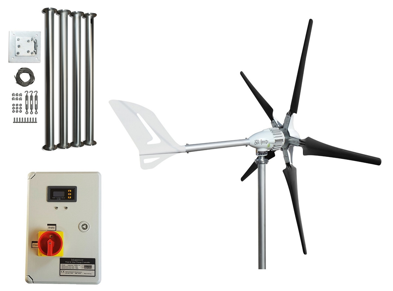 Kit i-1000W 48V Wind Turbine & Hybrid Charge Controller & Tower