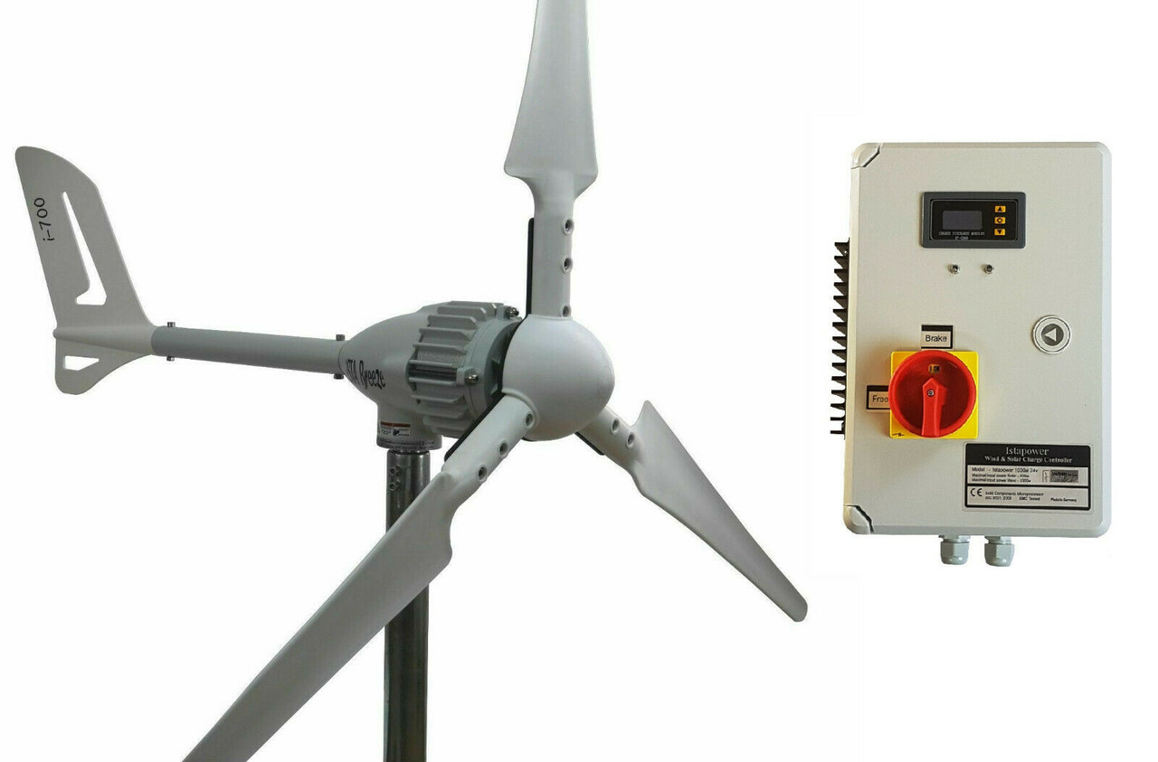 Kit i-1000W 48V Wind Turbine & Hybrid Charge Controller & Tower