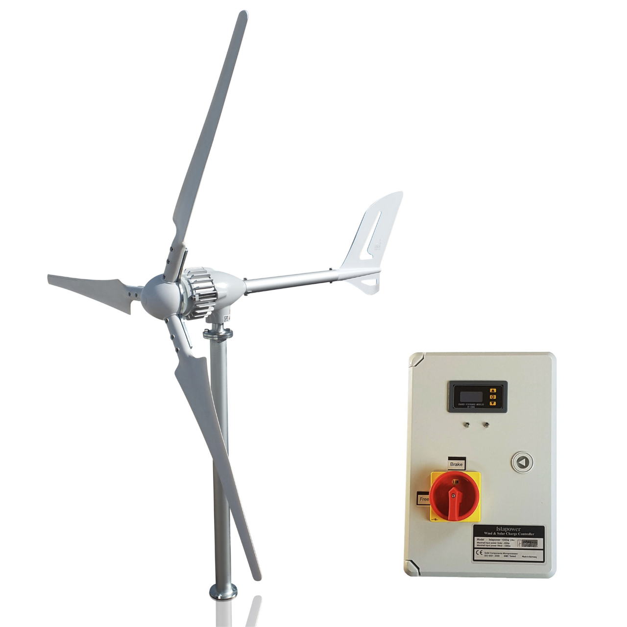 Kit i-700W 12V Wind Turbine & Hybrid Charge Controller & Tower