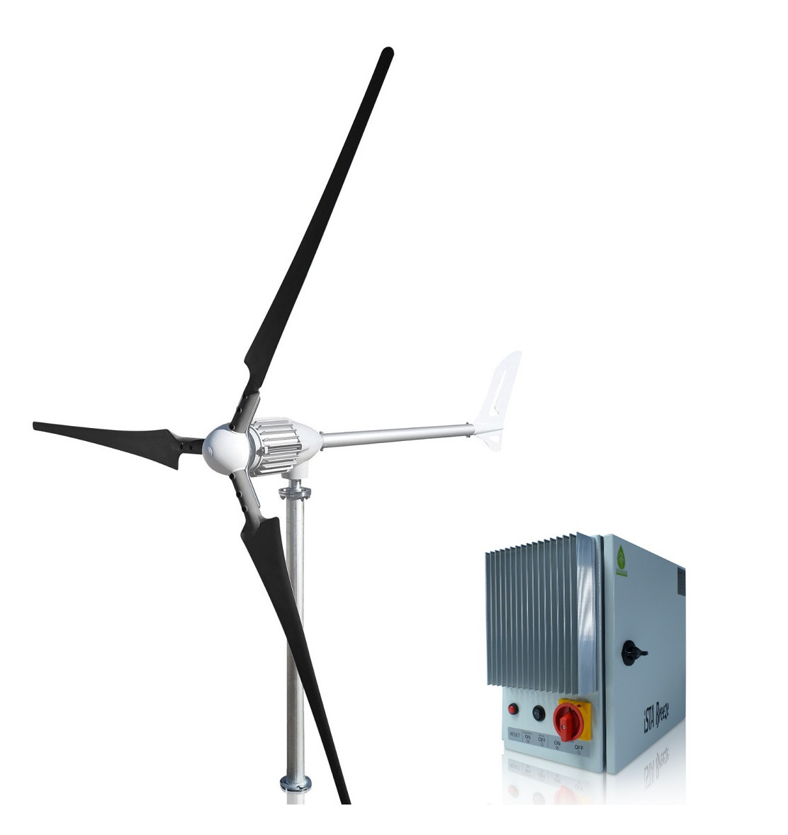Kit i-1500W 24V Wind Turbine & Hybrid Charge Controller & Tower