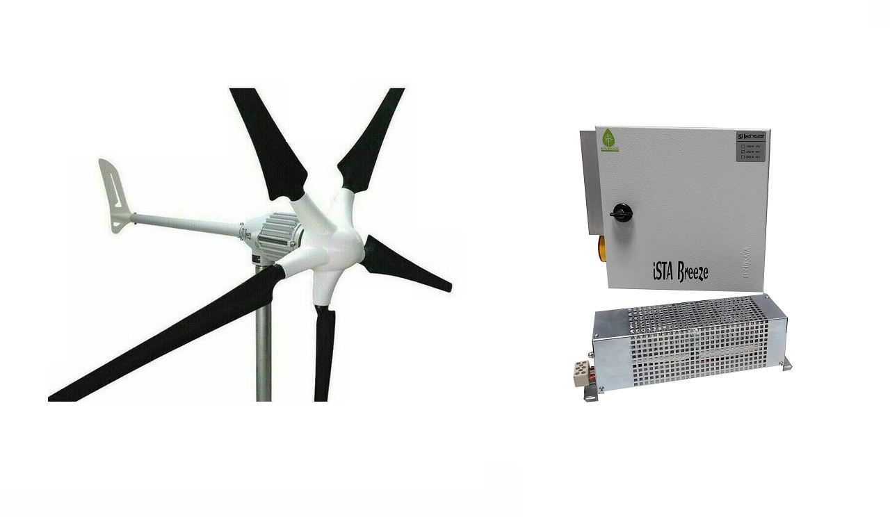 Kit i-2000W 48V Wind Turbine & Hybrid Charge Controller & Tower