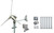Kit Heli 2KW 48V Off-Grid Wind Turbine &  Charge Controller (FOR ACID & GEL BATTERIES) & Tower