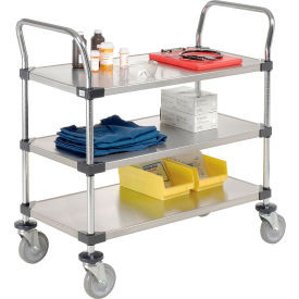 Nexel Stainless Steel Utility Cart w/3 Shelves, 800 lb. Capacity, 36"L x 24"W x 38"H