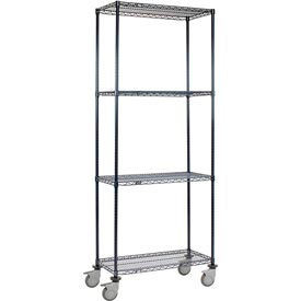 Nexel 4 Shelf Truck, Nexelon, 36"W x 18"D x 92"H, Polymer Swivel Casters, 2 Brake