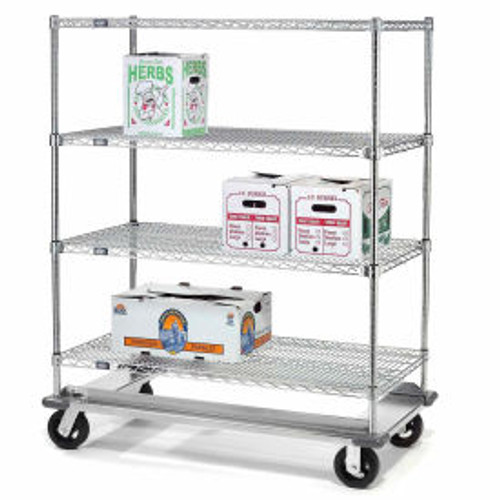 Nexel E-Z Adjust Wire Shelf Truck, 1600 lb. Capacity, 48"L x 18"W x 61"H