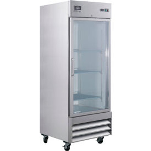 Nexel Reach In Refrigerator, 1 Glass Door, 23 Cu. Ft.