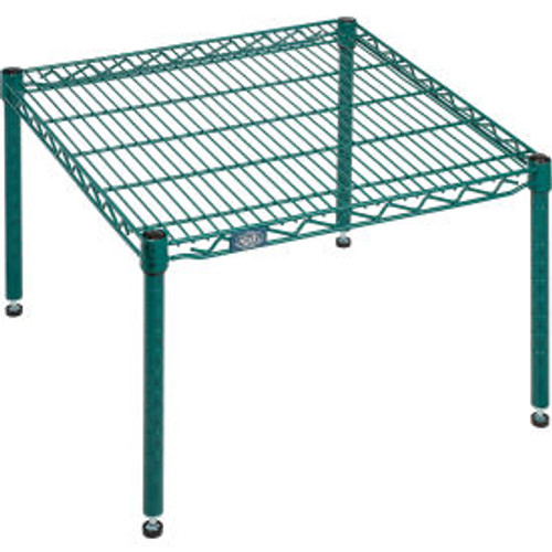 Nexel Poly-Green Wire Dunnage Rack - 24"W x 24"D x 14"H