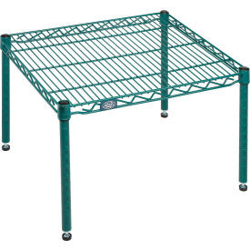 Nexel Poly-Green Wire Dunnage Rack - 30"W x 21"D x 14"H