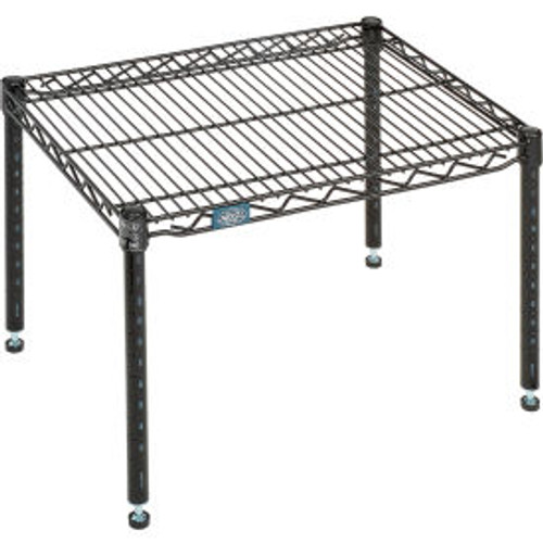 Nexel Black Epoxy Wire Dunnage Rack - 24"W x 18"D x 14"H