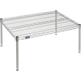 Nexelate Silver Epoxy Wire Dunnage Rack - 36"W x 24"D x 14"H