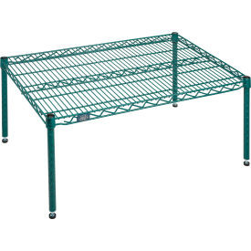 Nexel Poly-Green Wire Dunnage Rack - 36"W x 24"D x 14"H