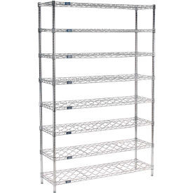 Nexel Wine Bottle Rack - 72 Bottle 36"W x 14"D x 74"H, Chrome